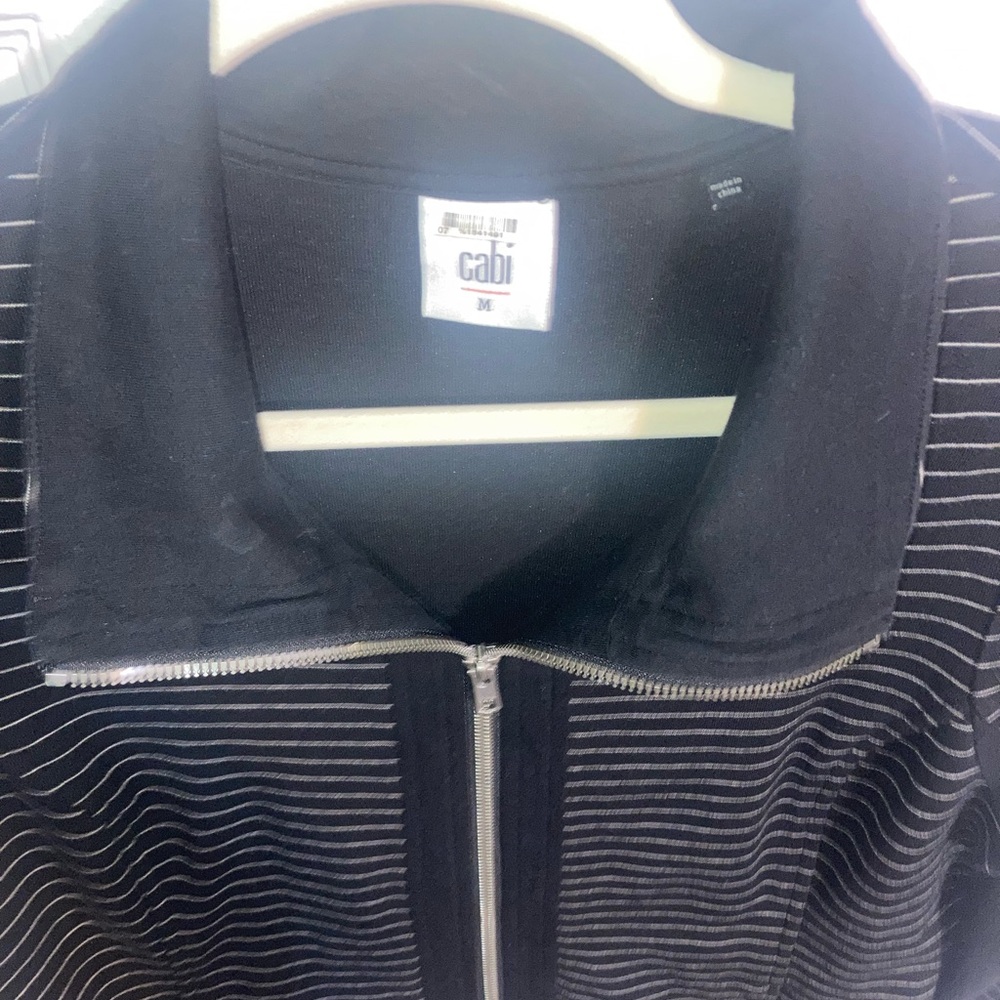 Cabi Stripped Black & White Jacket - Picture 3 of 14
